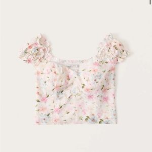 Abercrombie Off-The-Shoulder Ruffle Sleeve Top